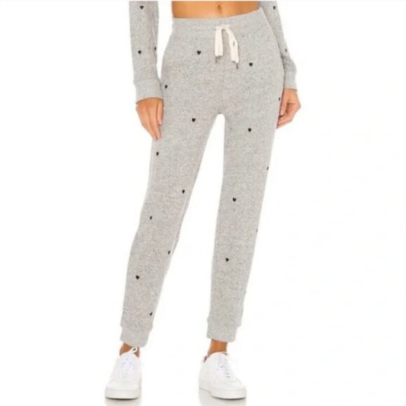 RAILS Oakland Melange Grey Heart Print Jogger Sweatpants Size: Small - Picture 1 of 10
